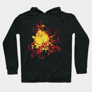 Heart Splatter With Swirling Plants Hoodie